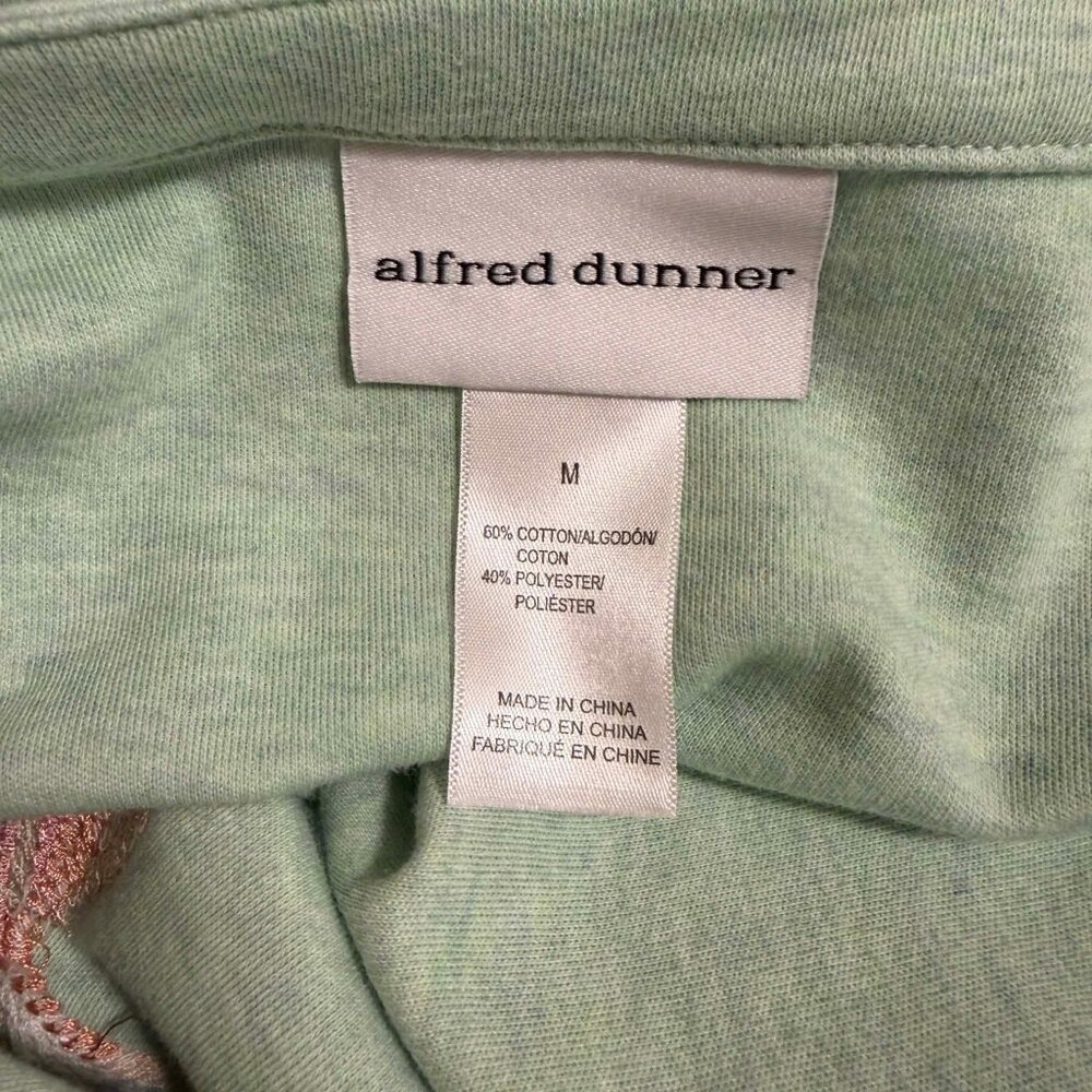 Alfred Dunner Embroidered Floral & Hummingbird Top – Size Medium | Cozy Classic - Picture 7 of 9